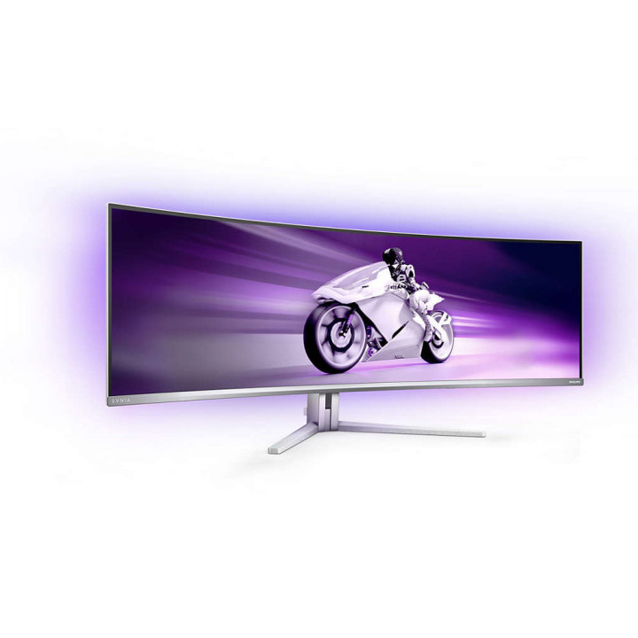Philips Evnia 8000 49M2C8900L 00 monitor de ecrã 124,2 cm (48.9") 5120 x 1440 pixels Dual QHD QD-OLED Branco