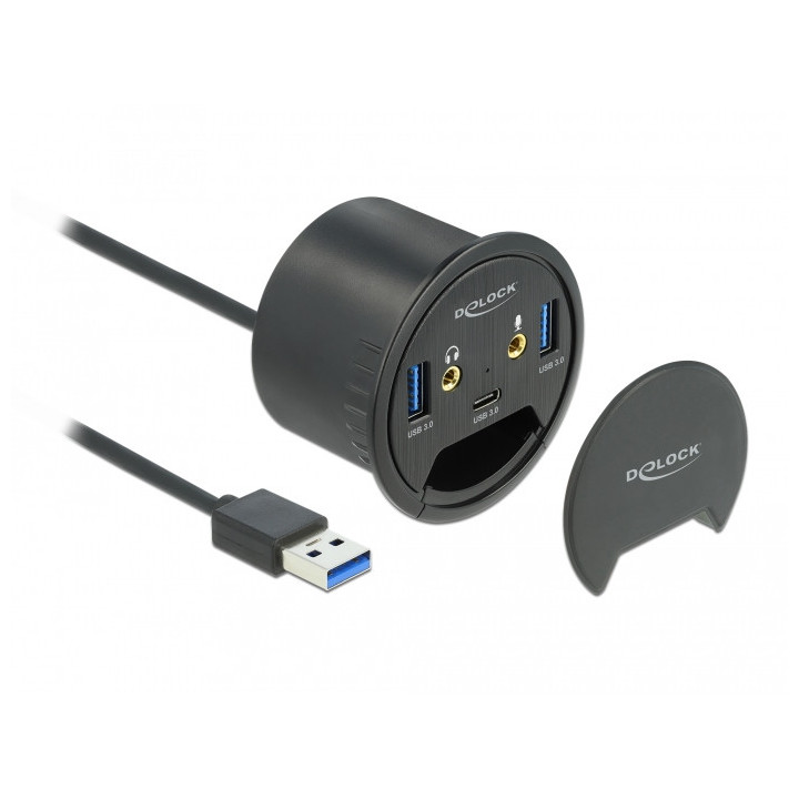 DeLOCK 62794 tomada Preto
