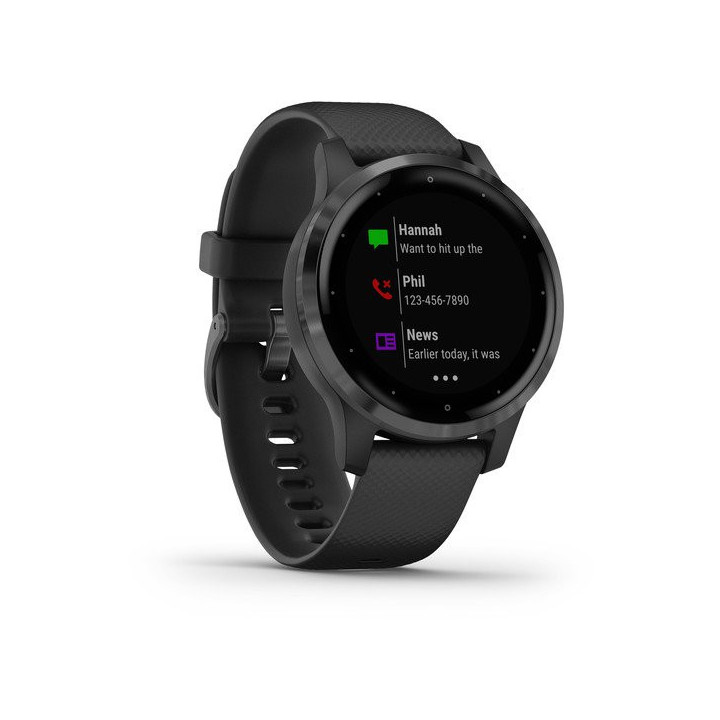 Garmin vívoactive 4s 2,79 cm (1.1") 40 mm 218 x 218 pixels Ecrã táctil Preto Wi-Fi GPS