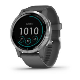 Garmin vívoactive 4 3,3 cm (1.3") MIP 45 mm Digital 260 x 260 pixels Ecrã táctil Prateado Wi-Fi GPS