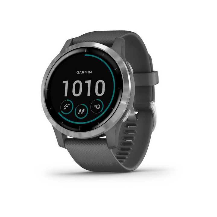 Garmin vívoactive 4 3,3 cm (1.3") MIP 45 mm Digital 260 x 260 pixels Ecrã táctil Prateado Wi-Fi GPS