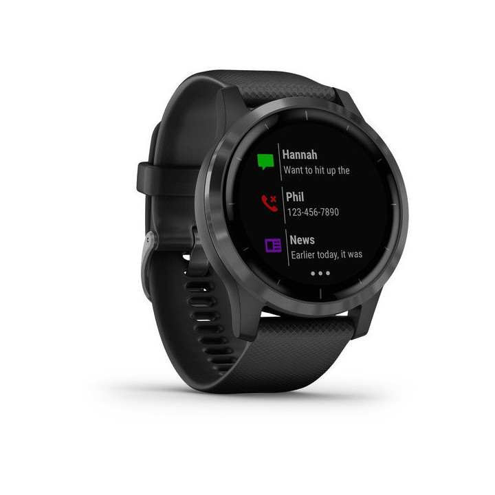 Garmin vívoactive 4 3,3 cm (1.3") 260 x 260 pixels Ecrã táctil Preto Wi-Fi GPS