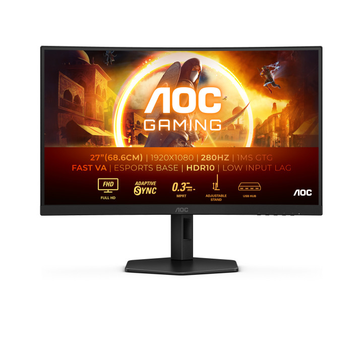 AOC G4 C27G4ZXU monitor de ecrã 68,6 cm (27") 1920 x 1080 pixels Full HD LED Preto