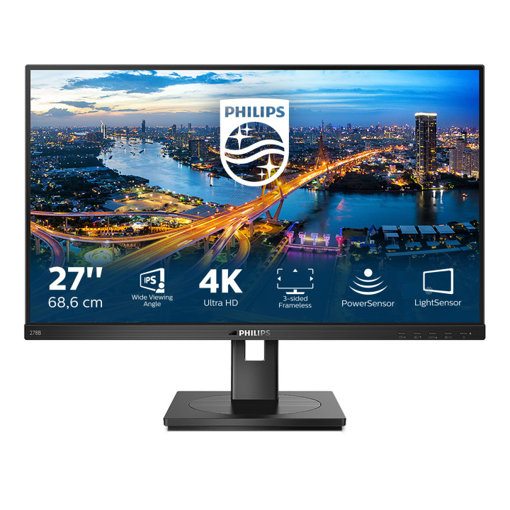 Philips B Line 278B1 00 LED display 68,6 cm (27") 3840 x 2160 pixels 4K Ultra HD Preto