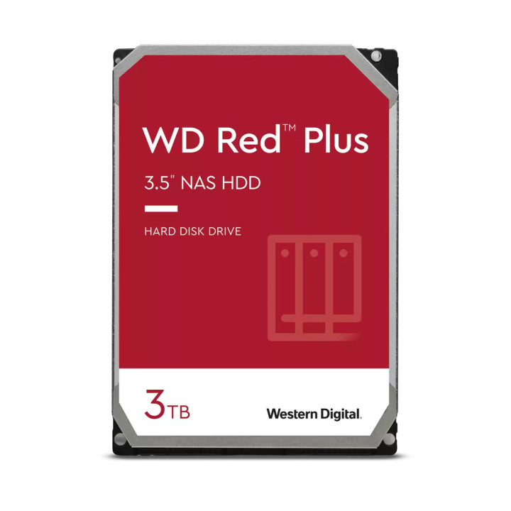 Western Digital Red Plus WD30EFPX unidade de disco rígido 3 TB 5400 RPM 256 MB 3.5" Serial ATA III