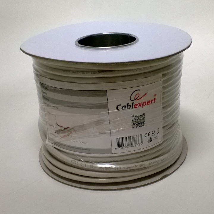 Gembird CAT6 UTP 100m cabo de rede Cinzento U UTP (UTP)