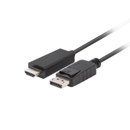 Lanberg CA-DPHD-11CC-0018-BK adaptador para cabos DisplayPort HDMI Preto