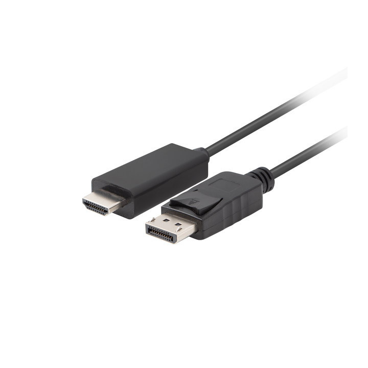 Lanberg CA-DPHD-11CC-0018-BK adaptador para cabos DisplayPort HDMI Preto