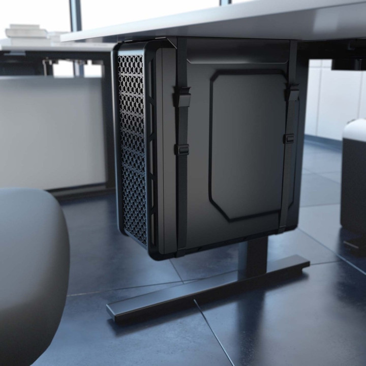 Suporte AISENS para CPU sob a mesa com alça, preto