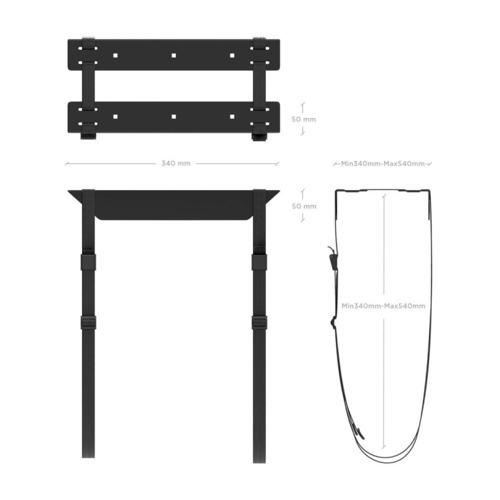 Suporte AISENS para CPU sob a mesa com alça, preto
