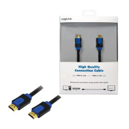 Cabo LogiLink  HDMI-HDMI Type A (Standard) 15m Preto, Azul