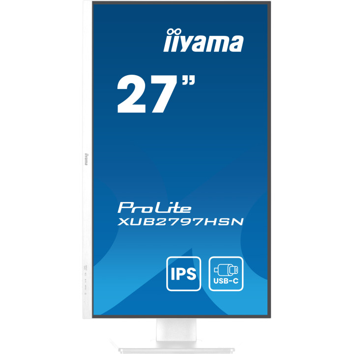 iiyama ProLite XUB2797HSN-W2 monitor de ecrã 68,6 cm (27") 1920 x 1080 pixels Full HD LED Branco