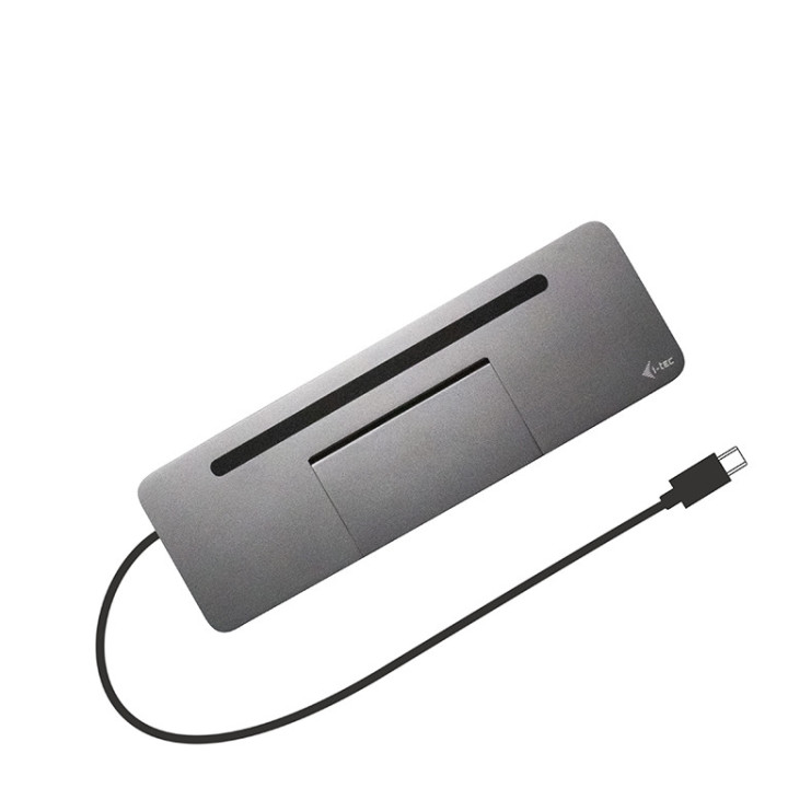 i-tec Metal C31FLATDOCKPDPRO base & duplicador de portas Com fios USB 3.2 Gen 1 (3.1 Gen 1) Type-C Cinzento