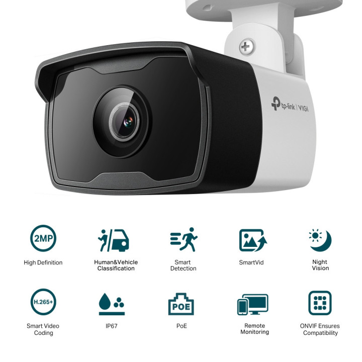 TP-Link VIGI C320I Lâmpada Câmara de segurança IP Exterior 1920 x 1080 pixels Teto Parede Poste
