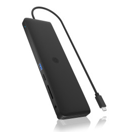 ICY BOX IB-DK2116-C Acoplamento USB 3.2 Gen 2 (3.1 Gen 2) Type-C Preto