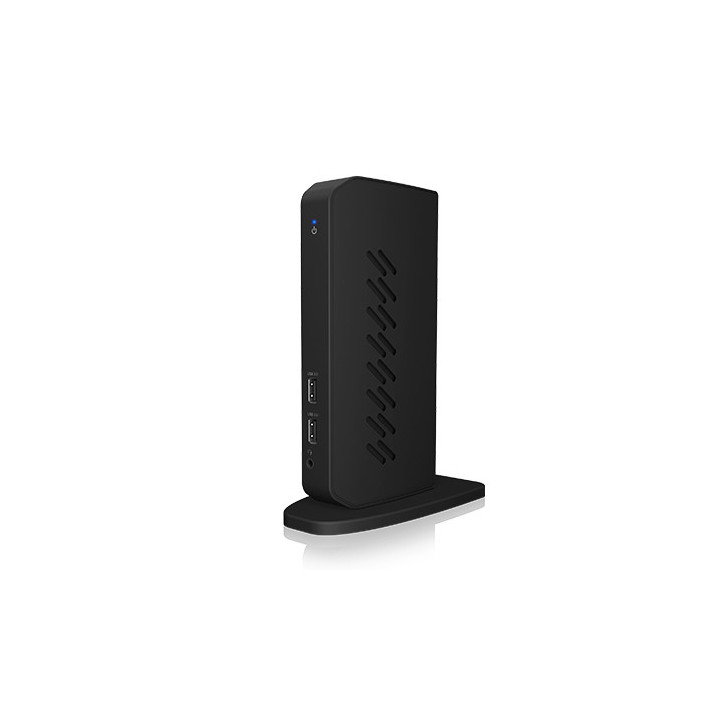 ICY BOX IB-DK2252AC Com fios USB 3.2 Gen 1 (3.1 Gen 1) Type-C Preto