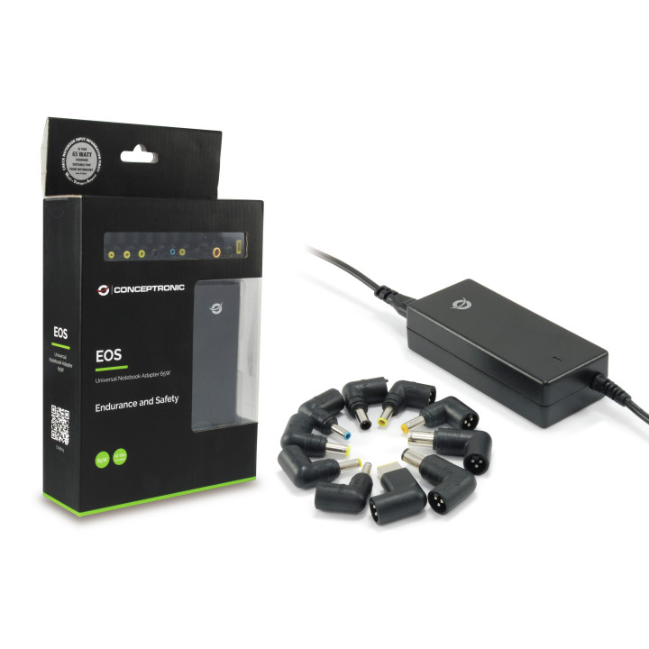 Conceptronic CNB65 adaptador e transformador Interior 65 W Preto