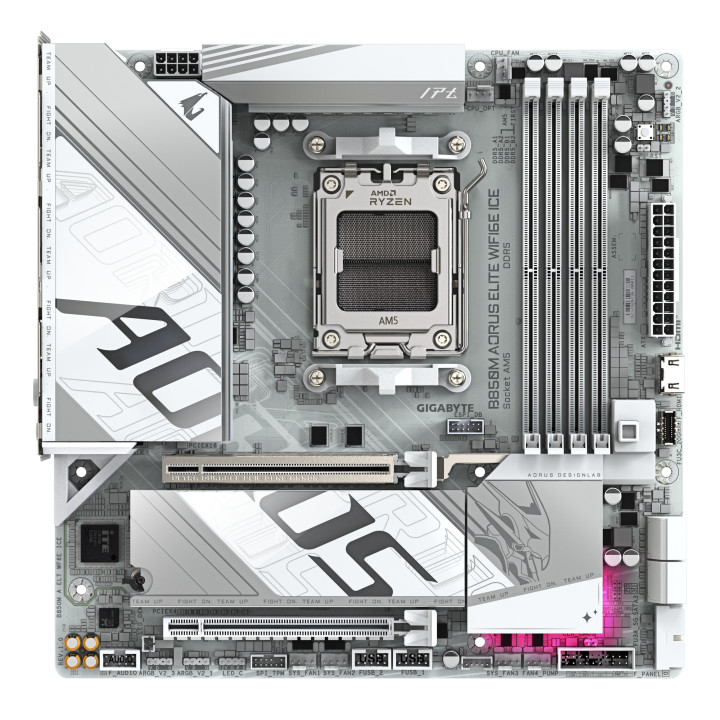 GIGABYTE B850M AORUS ELITE WIFI6E ICE AMD B850 Ranhura AM5 micro ATX
