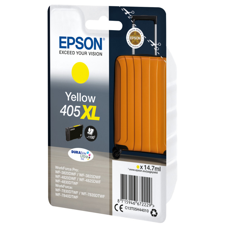 Epson 405XL DURABrite Ultra Ink tinteiro 1 unidade(s) Original Rendimento alto (XL) Amarelo