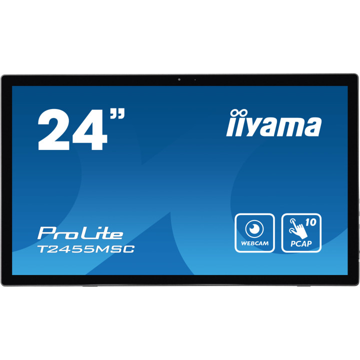 iiyama T2455MSC-B1 ecrã de sinalização Plasma digital 61 cm (24") LED 400 cd m² Full HD Preto Ecrã táctil