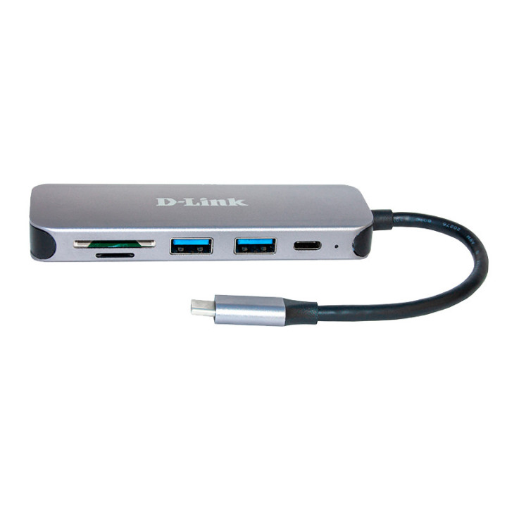 D-Link DUB-2325 base & duplicador de portas USB Type-C Cinzento