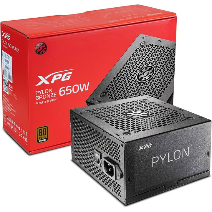 Fonte XPG PYLON 650W 80 PLUS Bronze ATX Preta
