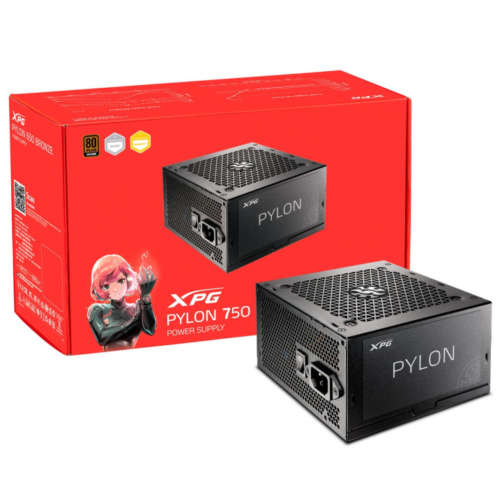 Fonte XPG PYLON 750W 80+ Bronze ATX Preta