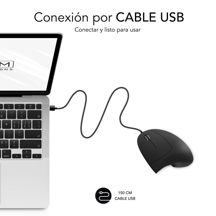 SUBBLIM SUBMO-EDGVU01 rato Universal Mão direita USB Type-A Ótico 1600 DPI
