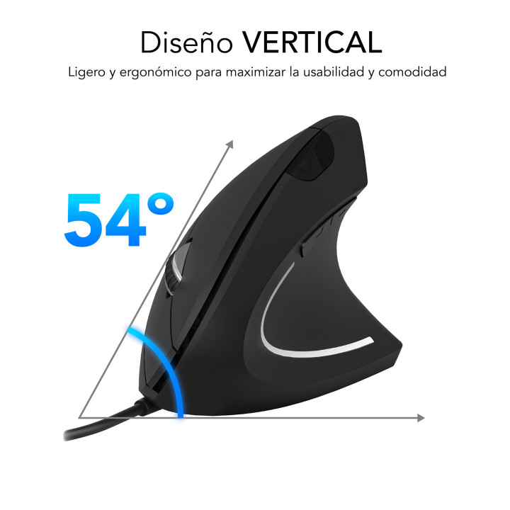 SUBBLIM SUBMO-EDGVU01 rato Universal Mão direita USB Type-A Ótico 1600 DPI