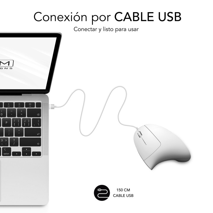 SUBBLIM SUBMO-EDGVU02 rato Universal Mão direita USB Type-A Ótico 1600 DPI