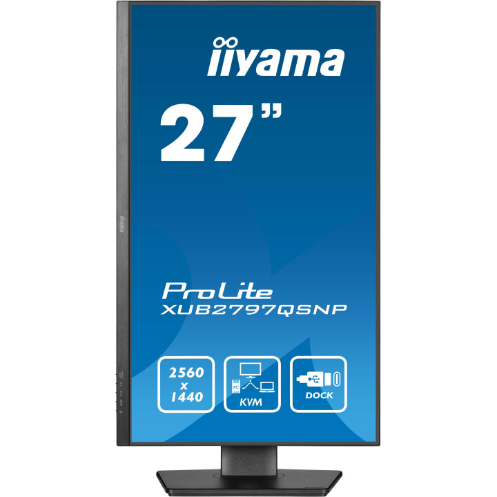 iiyama ProLite XUB2797QSNP-B1 monitor de ecrã 68,6 cm (27") 2560 x 1440 pixels Wide Quad HD LED Preto