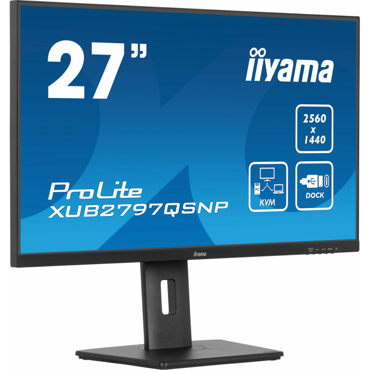 iiyama ProLite XUB2797QSNP-B1 monitor de ecrã 68,6 cm (27") 2560 x 1440 pixels Wide Quad HD LED Preto