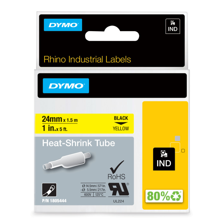 DYMO 1805444 etiquetadora Preto sobre amarelo