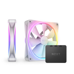 NZXT F140 RGB DUO Twin Pack Caixa de computador Ventoinha 14 cm Branco 2 unidade(s)