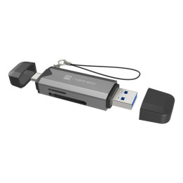 NATEC NCZ-2262 leitor de cartões USB 3.1 Interno Preto, Cinzento Escuro