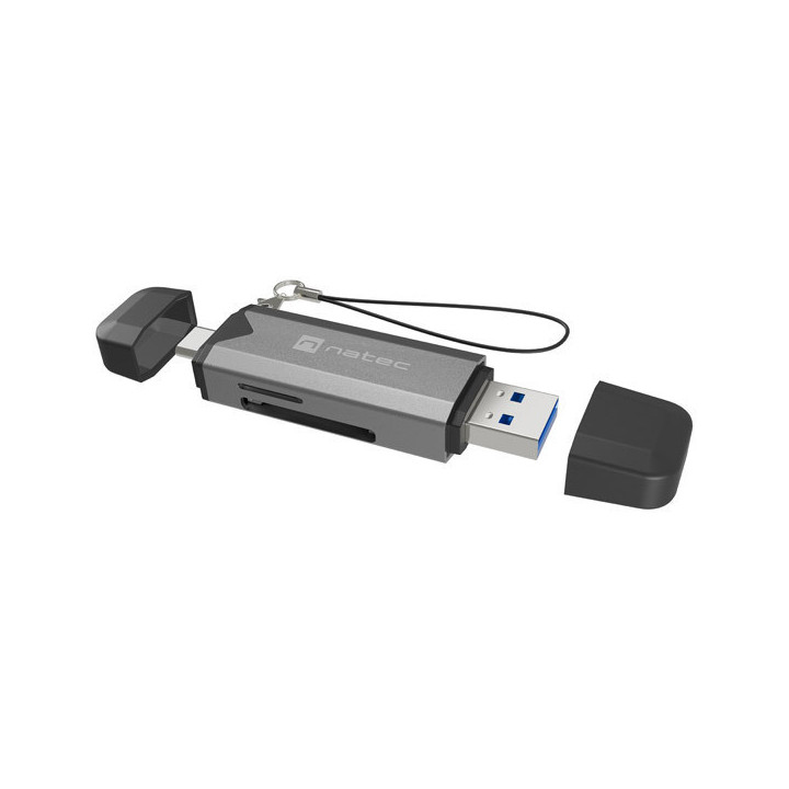 NATEC NCZ-2262 leitor de cartões USB 3.1 Interno Preto, Cinzento Escuro