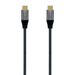 AISENS A107-0671 cabo USB USB4 Gen 2x2 1 m USB C Cinzento