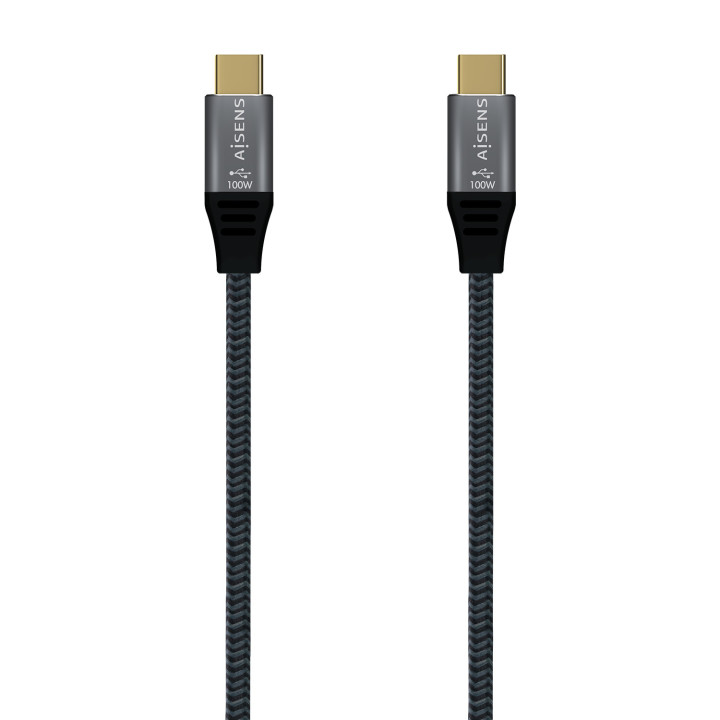 AISENS A107-0671 cabo USB USB4 Gen 2x2 1 m USB C Cinzento