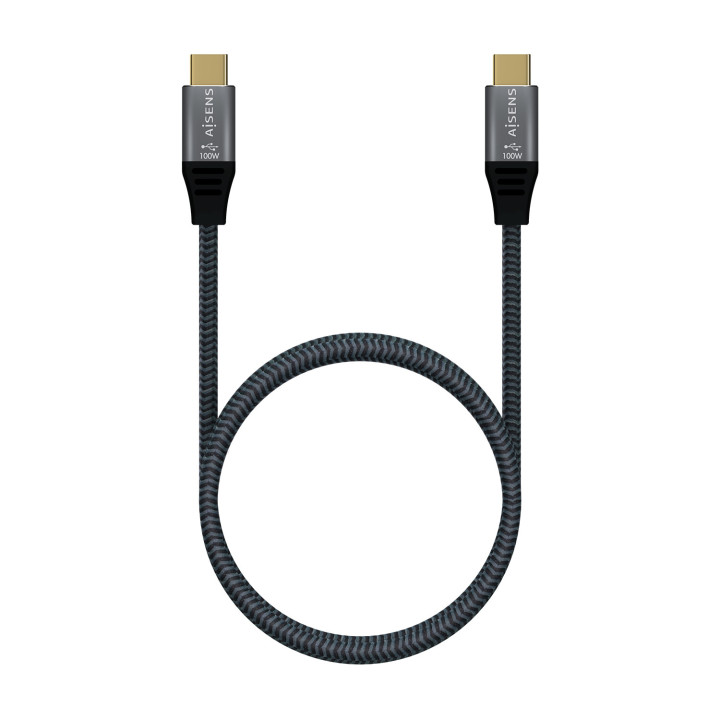 AISENS A107-0671 cabo USB USB4 Gen 2x2 1 m USB C Cinzento