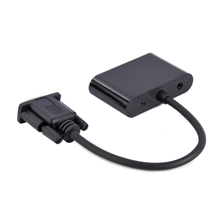 Gembird A-VGA-HDMI-02 adaptador de cabo de vídeo 0,15 m HDMI + VGA (D-Sub) VGA (D-Sub) Preto