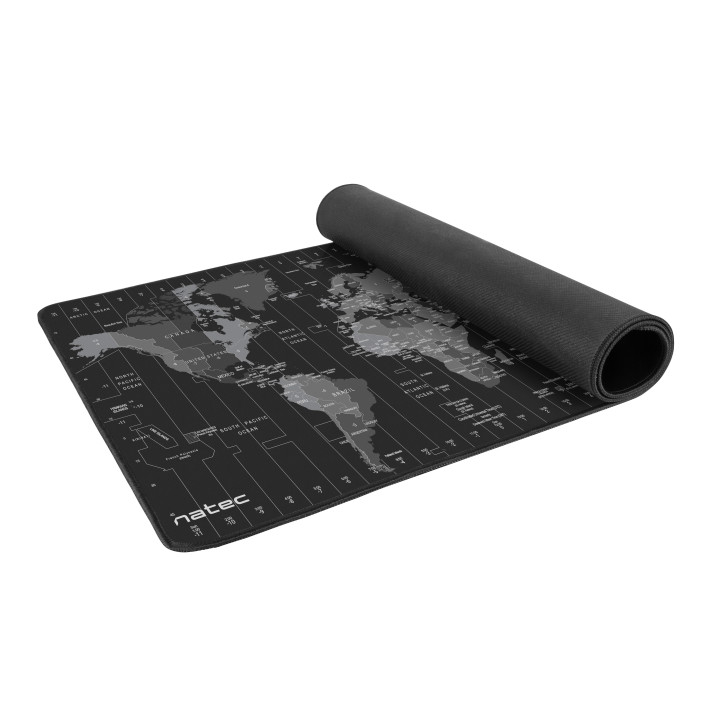 NATEC Time Zone Map Maxi Preto, Cinzento