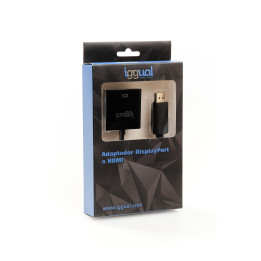 iggual IGG318041 adaptador de cabo de vídeo 0,25 m DisplayPort HDMI Preto