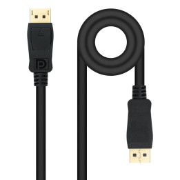 Nanocable 10.15.2600 cabo DisplayPort 0,5 m Preto