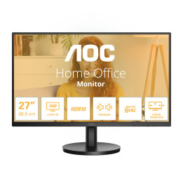 AOC B3 U27B3A monitor de ecrã 68,6 cm (27") 3840 x 2160 pixels 4K Ultra HD LCD Preto