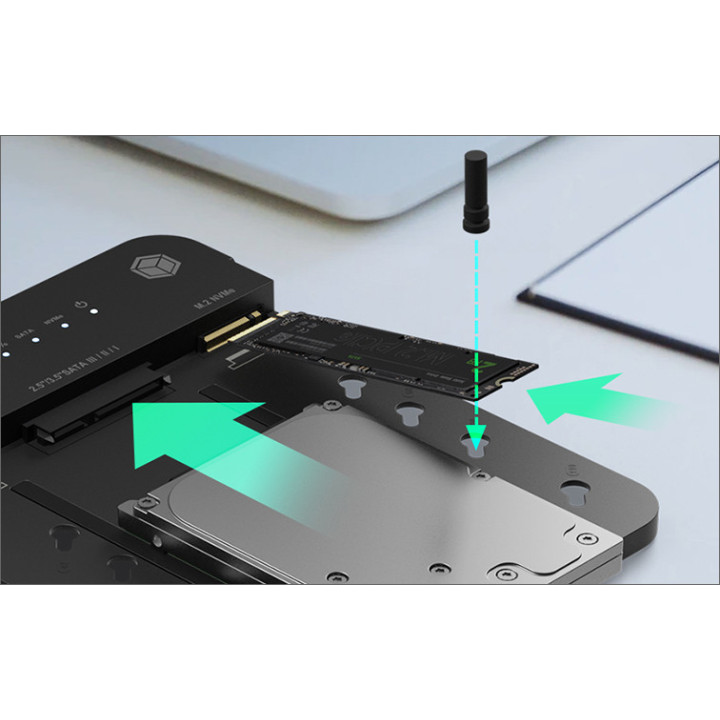 ICY BOX IB-2915MSCL-C31 USB 3.2 Gen 2 (3.1 Gen 2) Type-C Preto