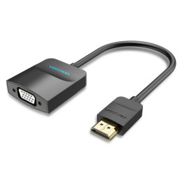 Vention 42161 adaptador de cabo de vídeo 0,15 m HDMI Type A (Standard) VGA (D-Sub) + 3.5mm + Micro-USB Type B