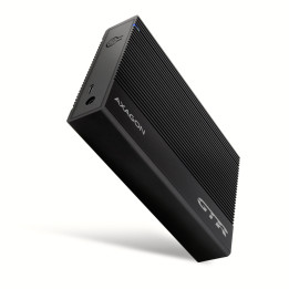 Axagon EE35-GTR USB-C 5Gbps - SATA 6G, 3.5 RIBBED box BLACK - USB Typ C Caixa de disco rígido Preto 3.5"