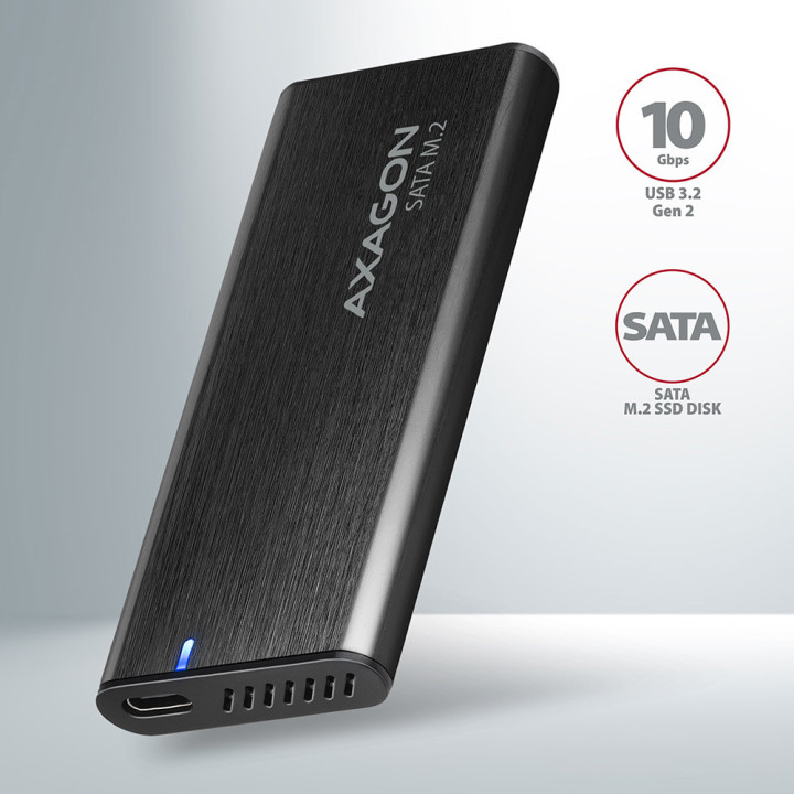 Caixa Externa AXAGON EEM2-SBC para M.2/SSD USB-C 3.2 Gen2 - Preto