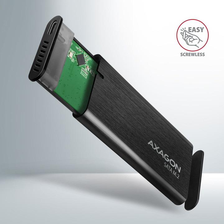 Caixa Externa AXAGON EEM2-SBC para M.2/SSD USB-C 3.2 Gen2 - Preto
