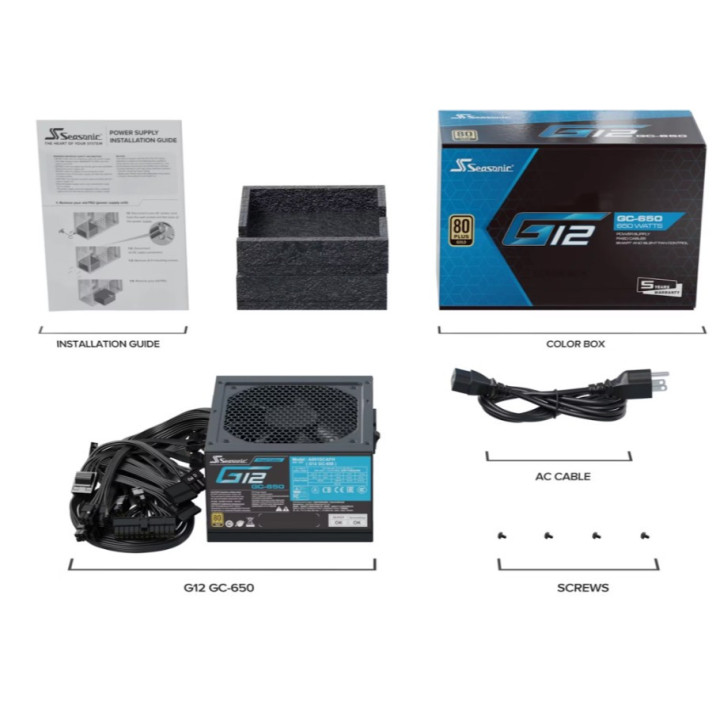 Fonte Seasonic G12 GC-650W 80+ Gold